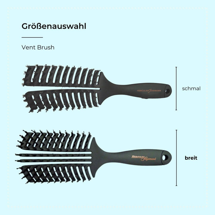 HERCULES SÄGEMANN - Vent Brush (breit) | Haarbürste zum sanften Entwirren und Massieren. Haarbürste