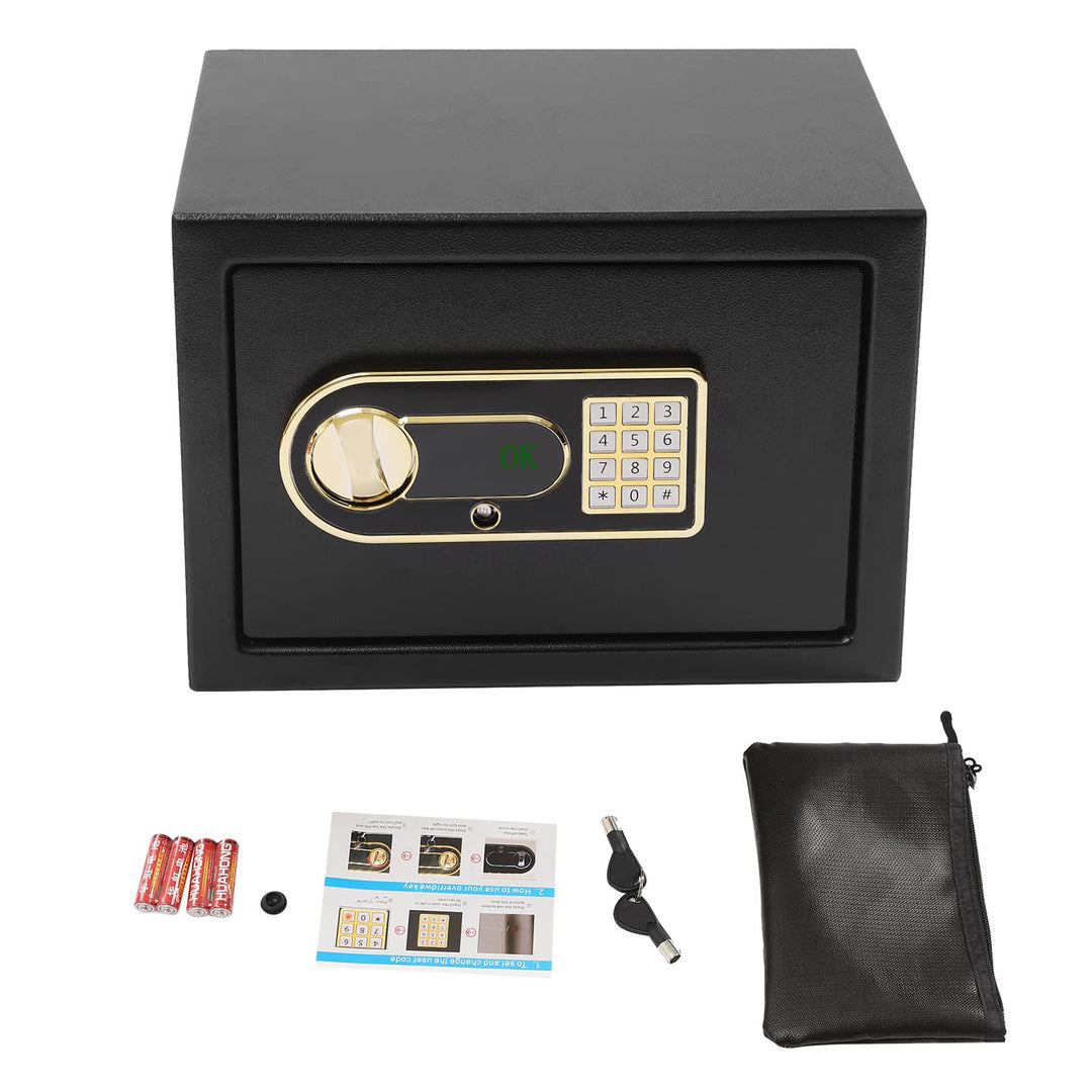 Elektronischer Tresor 22L, Digitale Safe mit PIN Code & 2 Notschlüsseln, Wand- und Bodenmontage, Tre