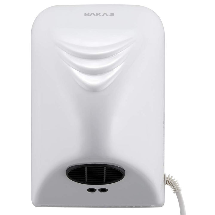 Bakaji Secador de Manos Eléctrico Automático secador de Aire Caliente de Pared - Baño Rápido con Sen