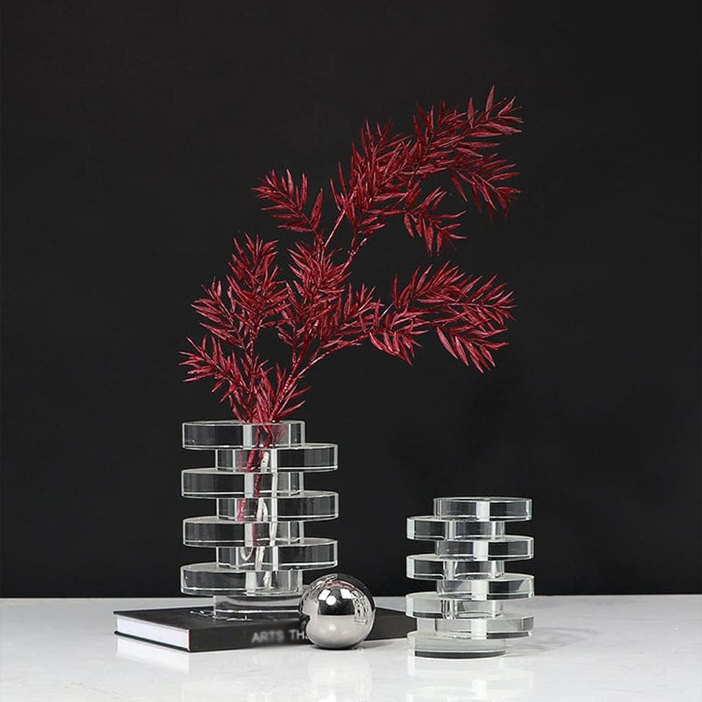 xuejuanshop Vasen Einfache Moderne Vase Dekoration Kristallblumen- Arrangement Container Dekoration