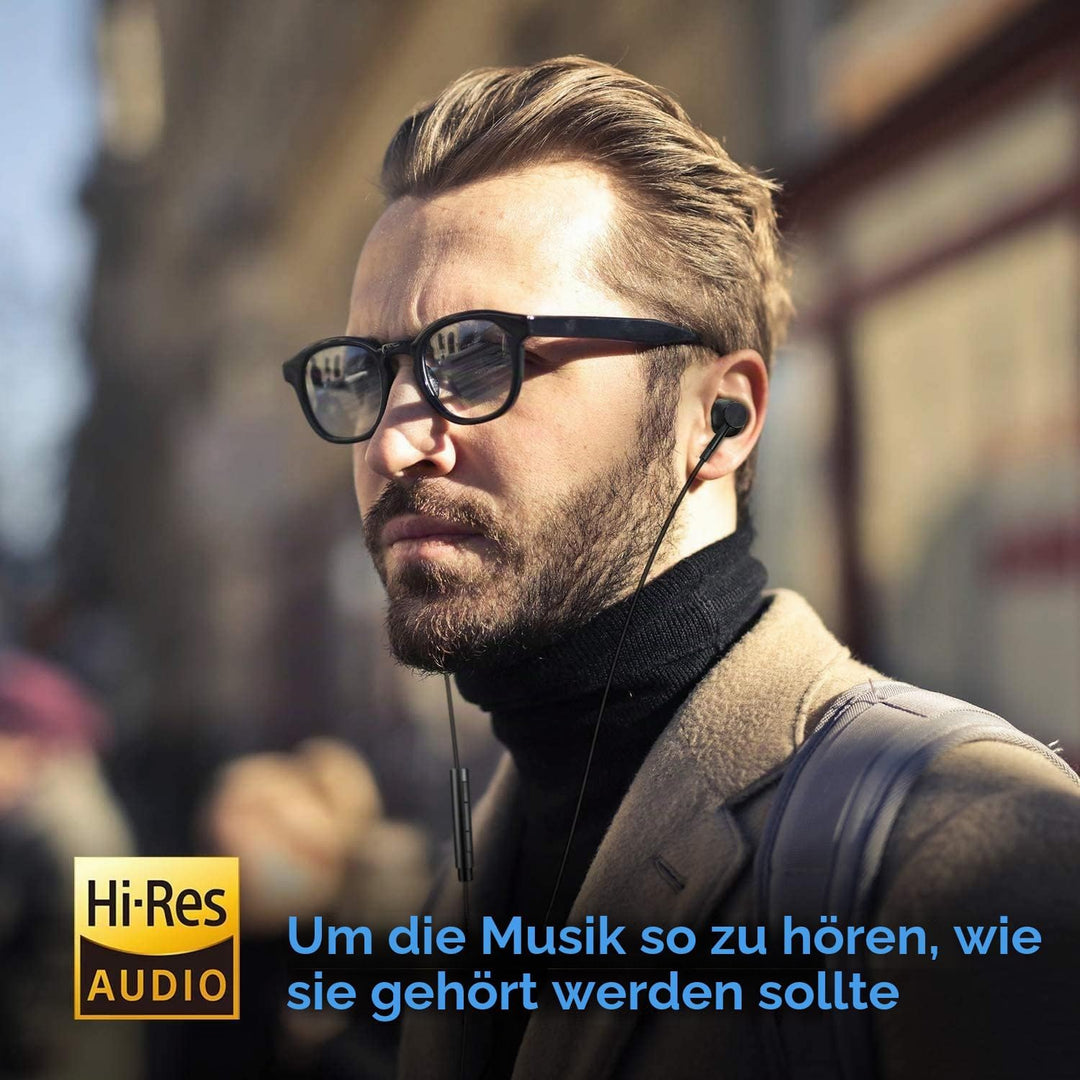 Hochauflösende In-Ear-Kopfhörer mit Kabel, extra Bass, geräuschisolierend, mit Mikrofon, für iPhone,