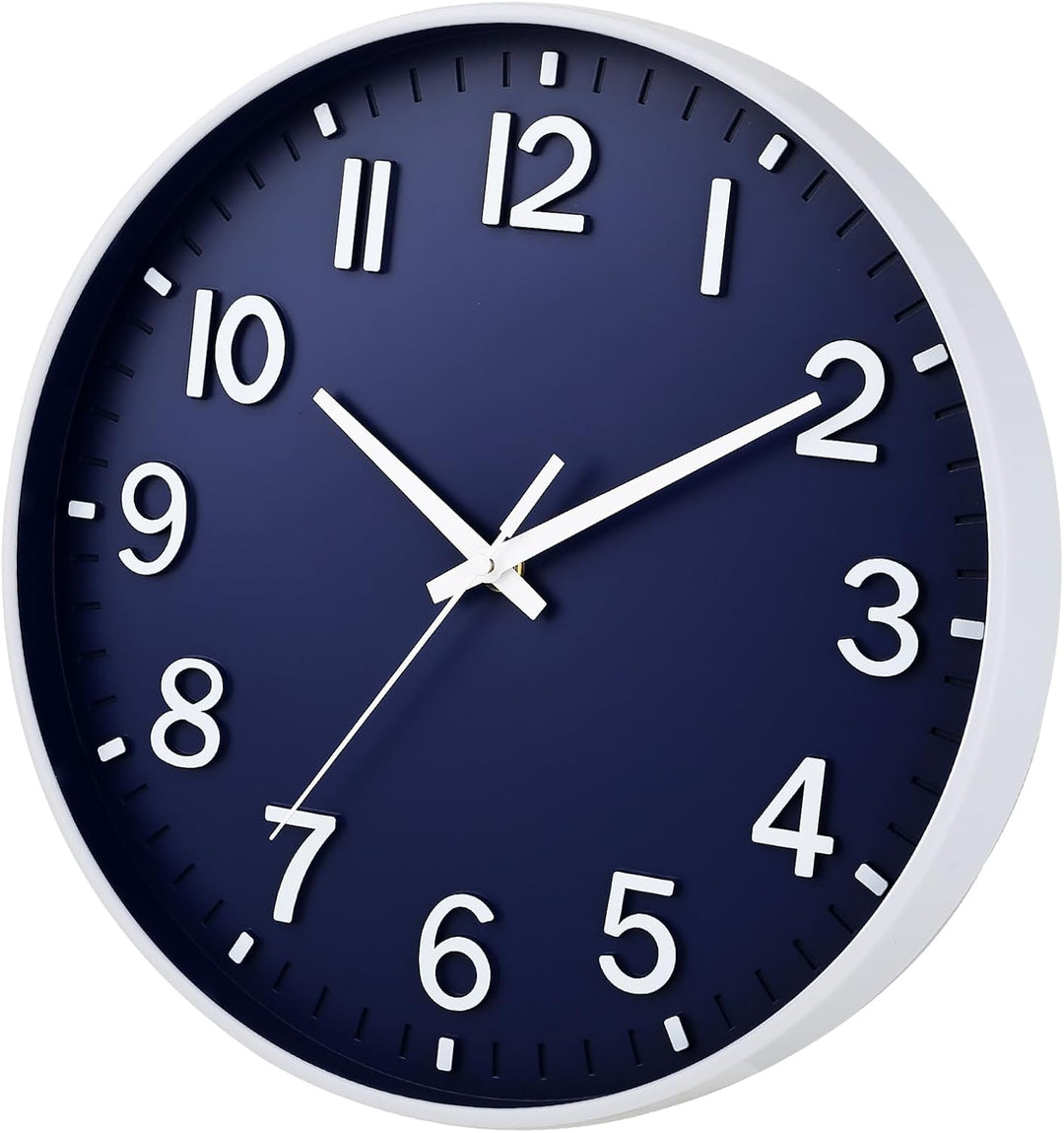 HZDHCLH 30cm Lautlos Wanduhr Schleichende Sekunde mit Arabisch Ziffer ohne Ticken für Dekoration Woh