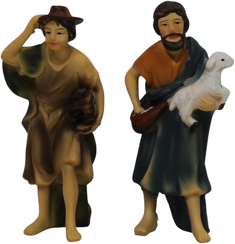 ZICOM Krippenfigur Miniaturfiguren Krippenset 12-teilig Höhe 8cm handbemalt Polyresin