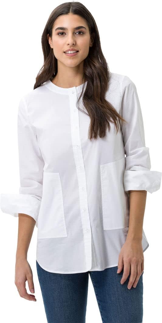 BRAX Damen Style Verena Bluse 38 Weiss, 38 Weiß
