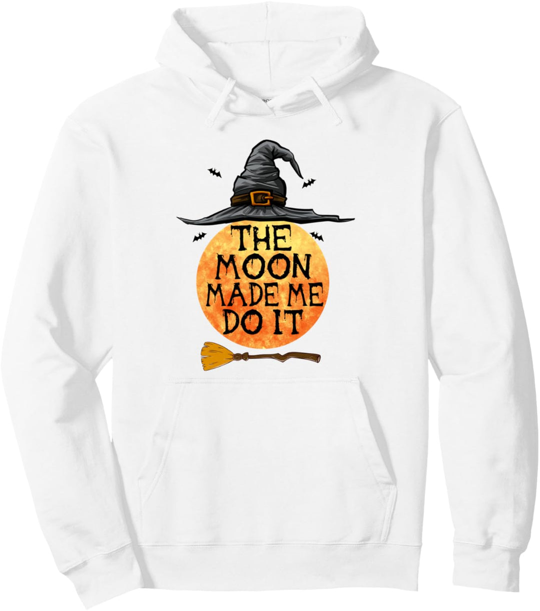 Der Mond hat mich gemacht, Hexen Hut Besen Halloween Pullover Hoodie