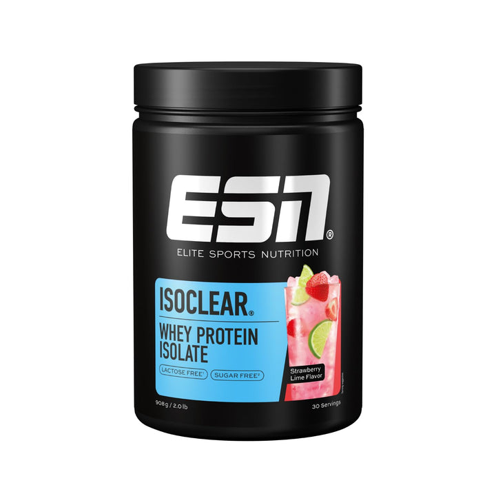 ESN ISOCLEAR Whey Isolate Protein Pulver, Strawberry Lime, 908 g, Proteinlimo mit fruchtig leckerem