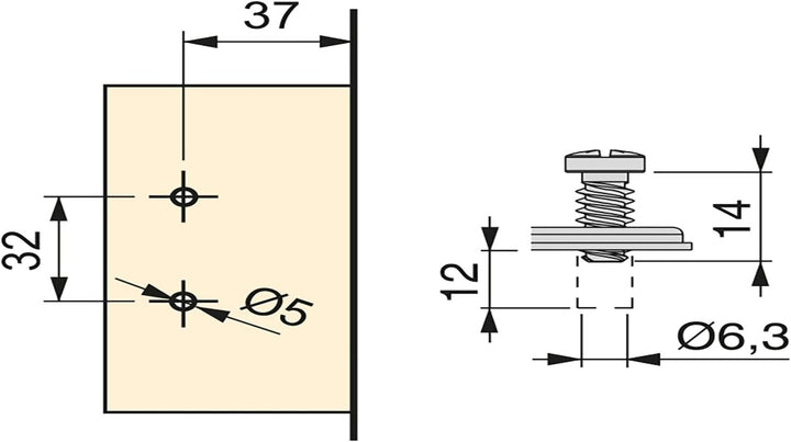 Emuca 1011807 Pack aus 20 Topfscharnieren Ø35mm 100° mit sanftem Verschluss für aneinanderstossende