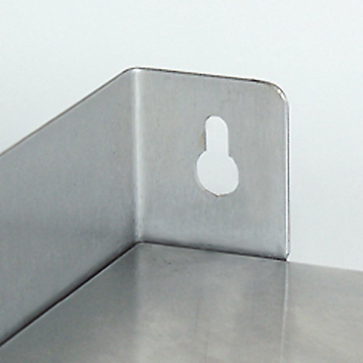 Wandregal aus Edelstahl, BxTxH 1000x250x650 mm, 3 Regalböden, Silber