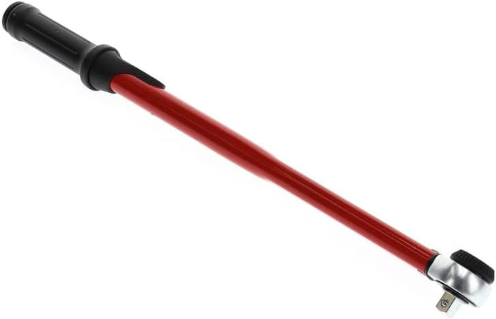 GEDORE red Drehmomentschlüssel für Links- und Rechtsgewinde, 1/2 Zoll, 60-300 Nm, Stahlrohr, Rot/Sch