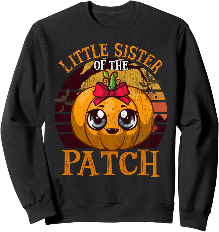 Kleine Schwester Halloween Kürbis Sweatshirt
