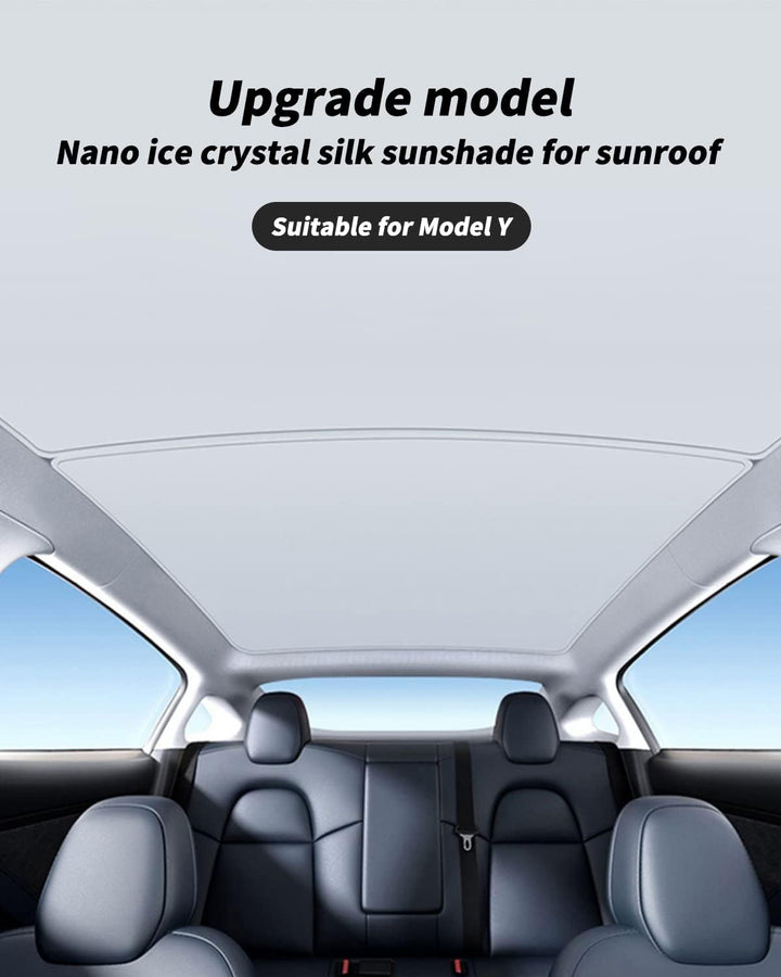 KKTR-CAR für Tesla Model Y Sonnenblende Glasdach Zubehör Dach hinten Sonnenblende Kompatibel für Tes