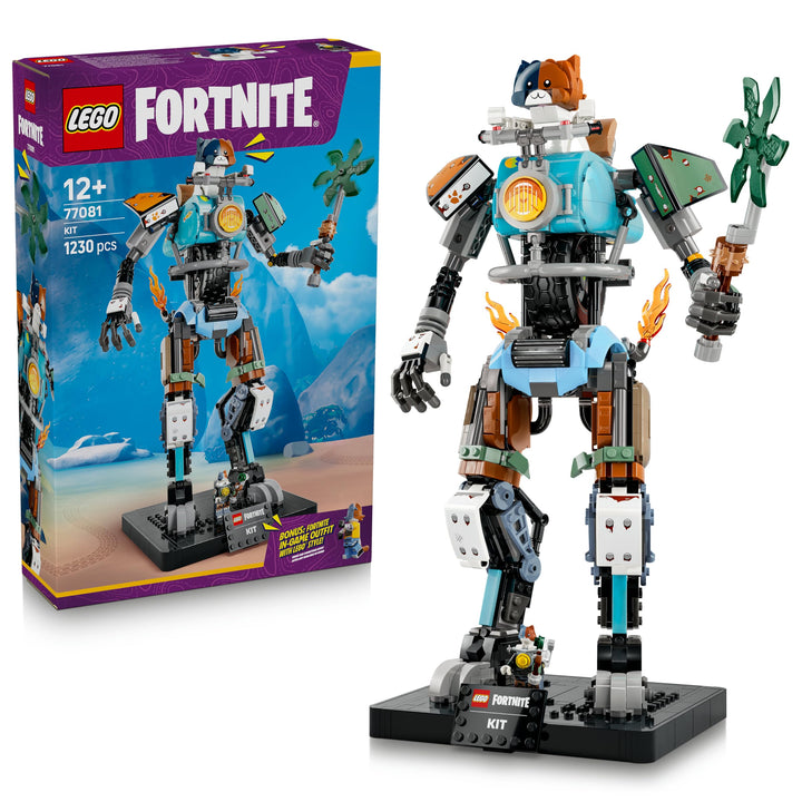 LEGO Fortnite KIT - Interaktive Figur mit Power Klaue Spitzhacke und drehendem Rad - Zimmerdeko für