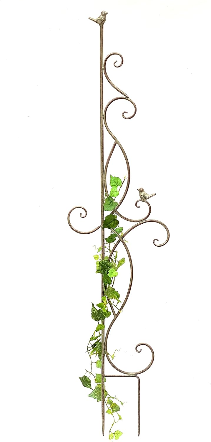 DanDiBo Rankhilfe Metall Rankgitter 135 cm 93999 Kletterhilfe Bodenstecker Blumenhalter Ranksäule
