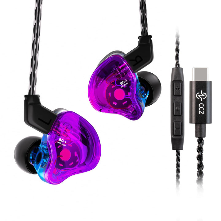 Yinyoo CCZ Melody USB-C In-Ear-Monitore Hybrid 1BA 1DD HiFi-Kopfhörer, tiefer Bass, Leichter In-Ear-
