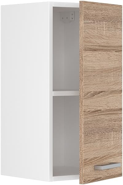 Vicco Hängeschrank R-Line, Sonoma/Weiss, 30 cm Sonoma Hängeschrank 30cm, Sonoma Hängeschrank 30cm