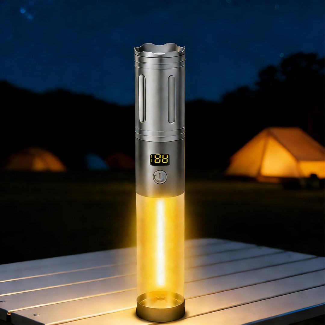 LeKaufen 2in1 Campinglampe und Taschenlampe, Camping Lampe Laterne LED Aufladbar, Campingleuchte Zel