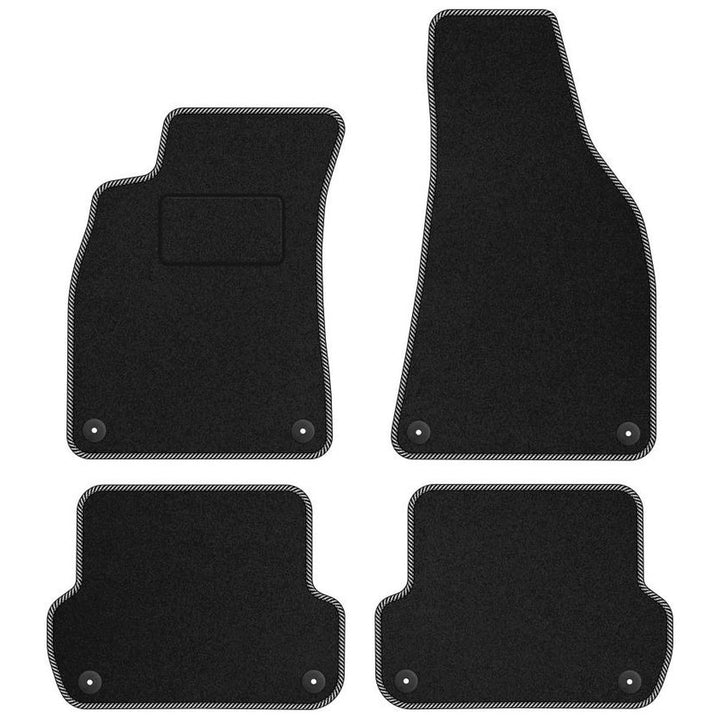 MOTOS Velours Standard Velours-Fussmatten passend für Audi RS4 B7 2006-2008 - Standard, Gewebt, Weis