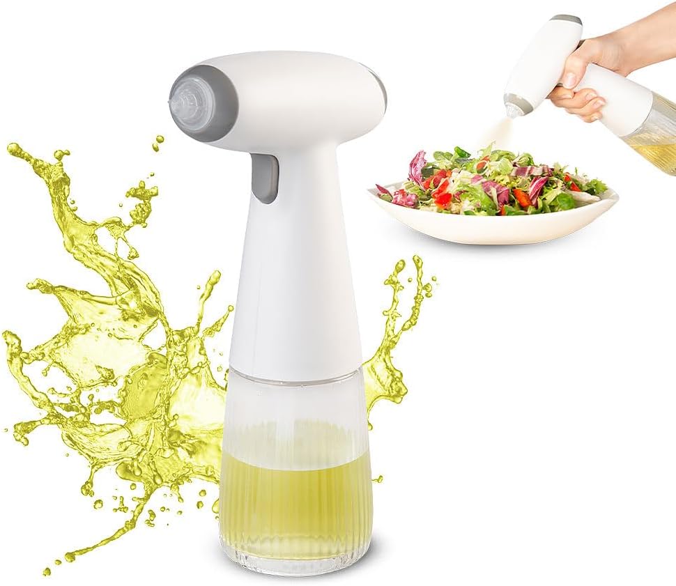 Rosenstein & Söhne Flasche für Essig und Öl: 2er-Set Akku-Nebel-Sprühflasche, Öl & Essig, 180 ml, Ec