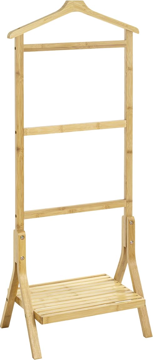 HAKU Möbel Herrendiener Natur, Bambus - Masse: B 46 cm x H 115 cm x T 28 cm, Style: Bohemian
