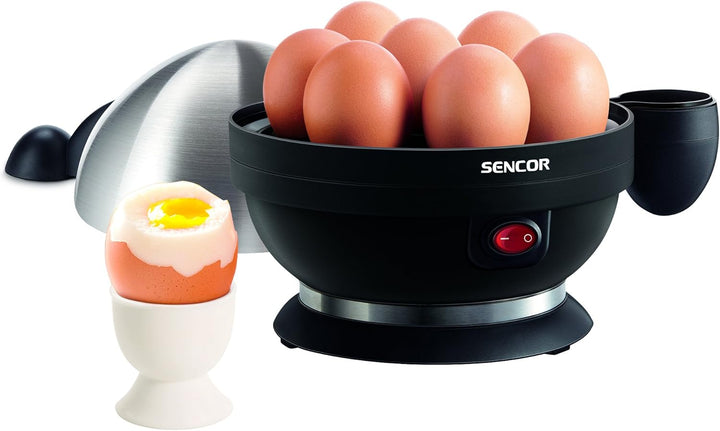 SENCOR SEG 720BS Eierkocher (380 Watt, Kapazität bis zu 7 Eier, 3 Kochstufen) schwarz