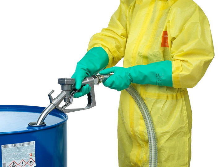 Ansell AlphaTec 37-695 Nitril-Handschuhe, Chemikalien-Schutz für Arbeiten in der Industrie, mit Chem