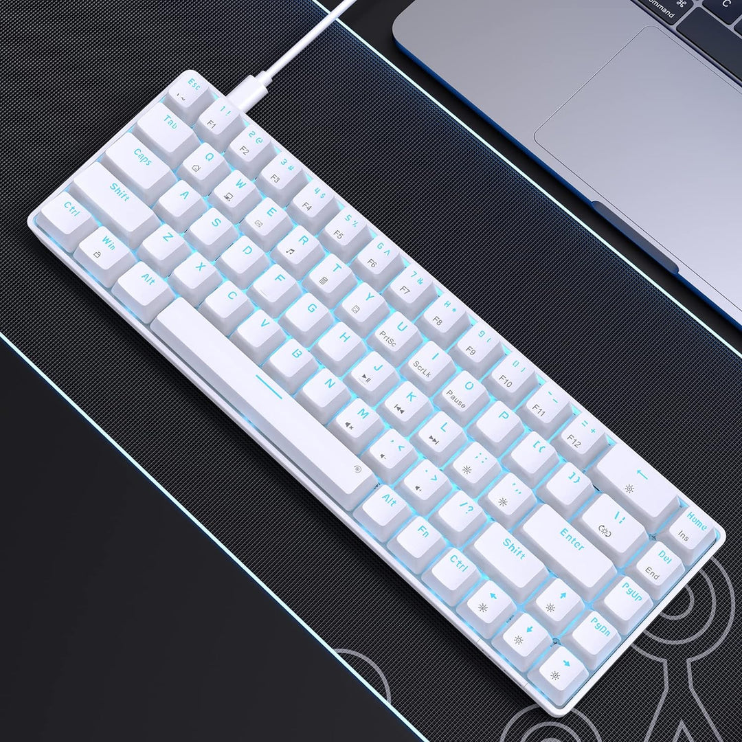 Dierya×TMKB T68se Gaming Mechanische Tastatur,60% Prozent Tastatur mit Blue Clicky Switch,Ultra-Comp
