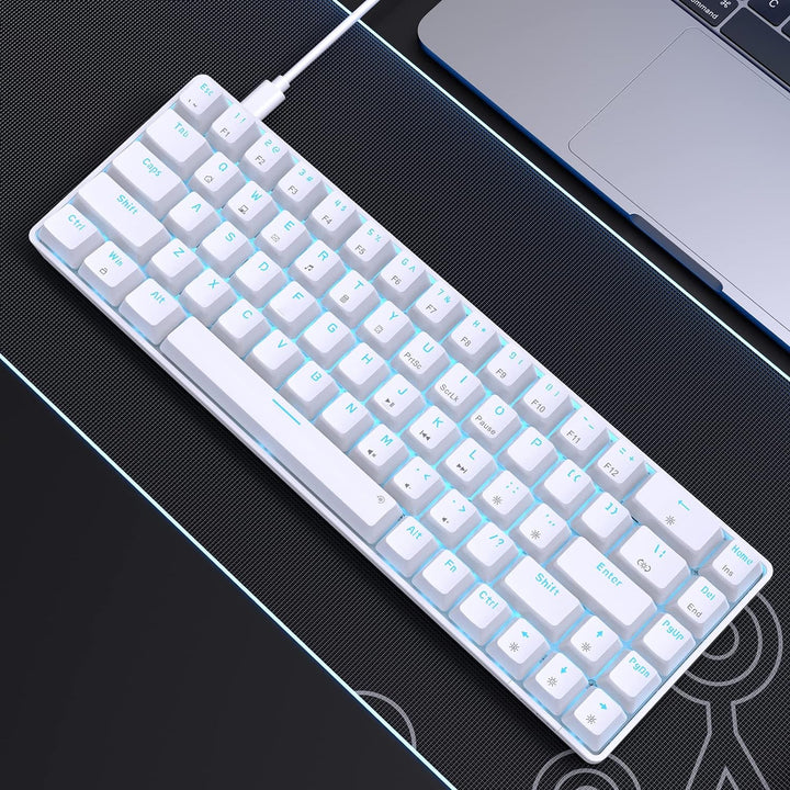 Dierya×TMKB T68se Gaming Mechanische Tastatur,60% Prozent Tastatur mit Blue Clicky Switch,Ultra-Comp