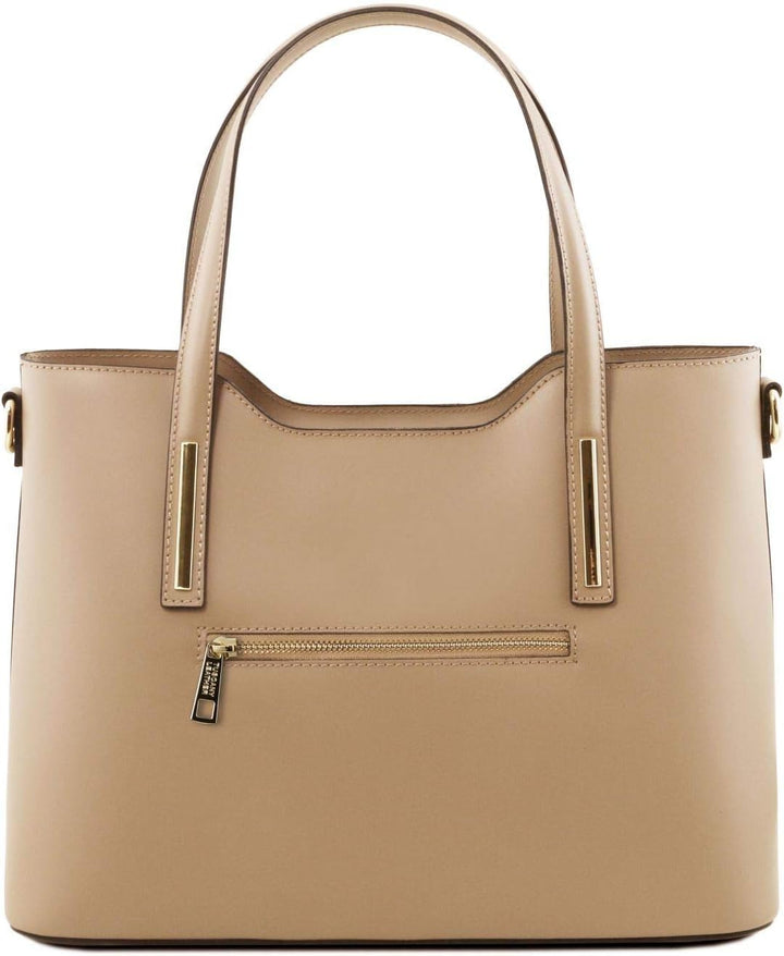 Tuscany Leather Olimpia Shopping Tasche aus Leder Champagne, Champagne