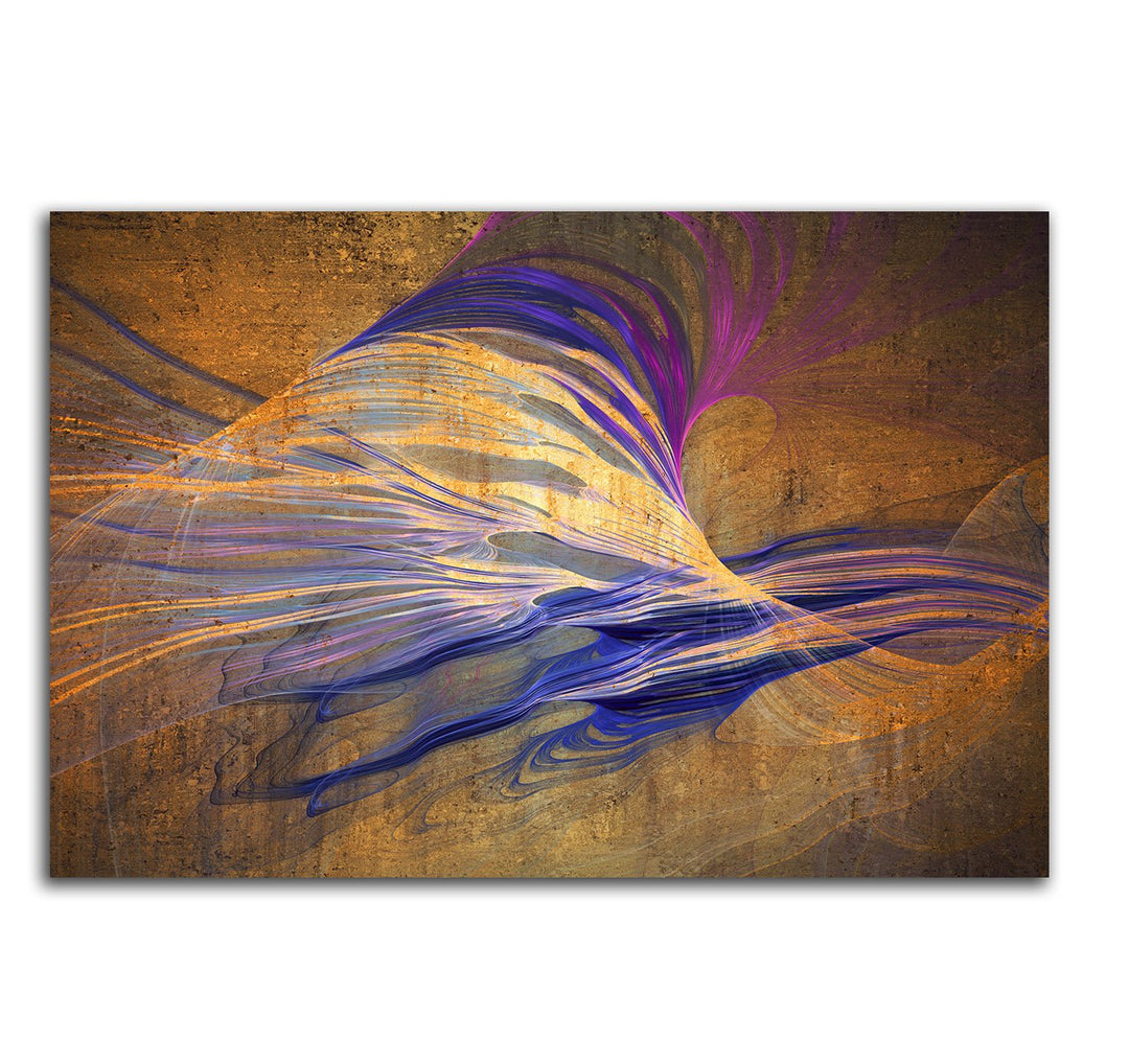 Paul Sinus Art Abstraktes Bild auf Leinwand braun violett pink Abstrakt101_cm_dekoratives LeinLeinwa