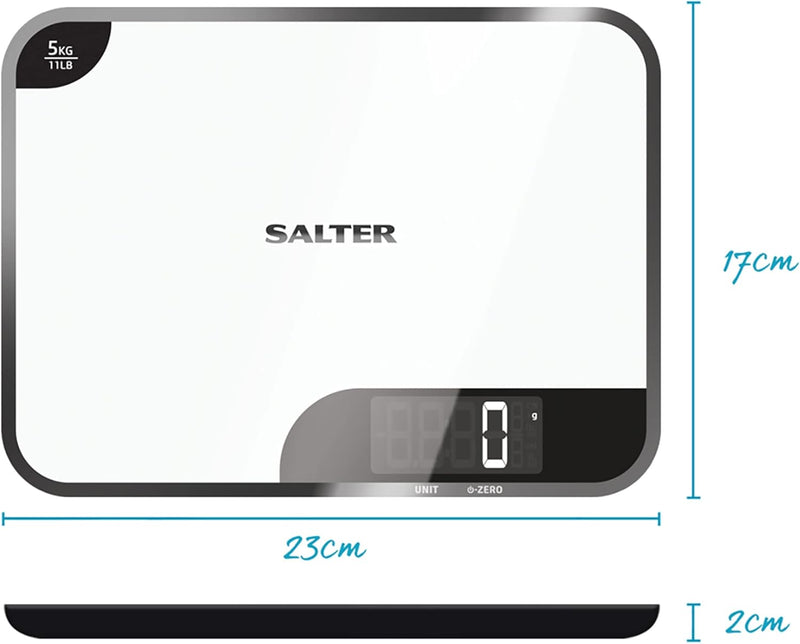 Salter 1064AR WHDR elektronisch digitale Küchenwaage - Kapazität 5kg, Hinzufügen & Wiegen Tara-Funkt