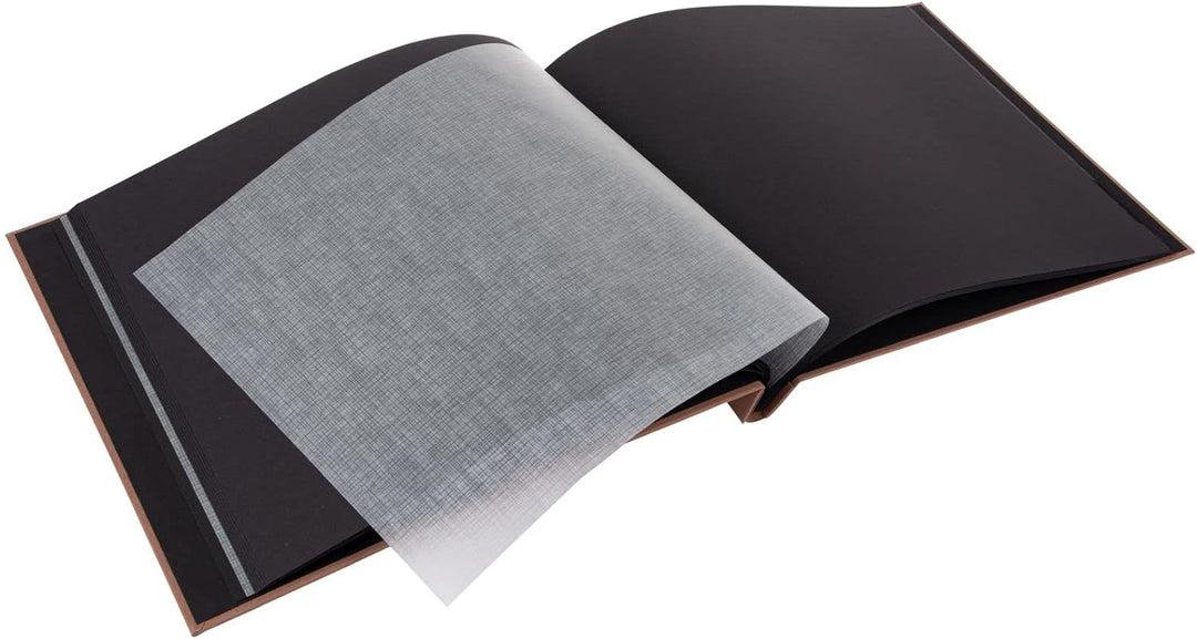 goldbuch 28 519 Schraubalbum Bella Vista Haselnuss, Fotobuch 39 x 31 x 2,5 cm, Foto Album 40 schwarz