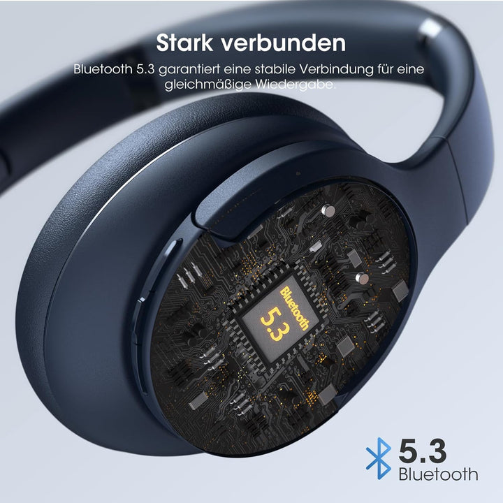 DOQAUS Kopfhörer Kabellos Bluetooth [Bis zu 90 Std] Bluetooth Kopfhörer Over-Ear mit 3 EQ-Modi, HiFi