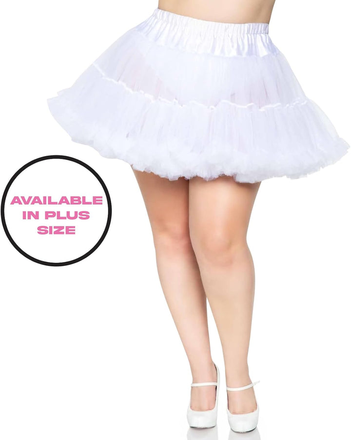 LEG AVENUE 8990X - Petticoat weiss Kostüm Damen Karneval, Übergrosse (EUR 46-50), Weiss