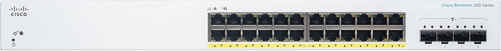 Cisco Business CBS220-24FP-4X Smart Switch | 24 GE-Ports | Full PoE | 4x10G SFP+ | 3 Jahre eingeschr