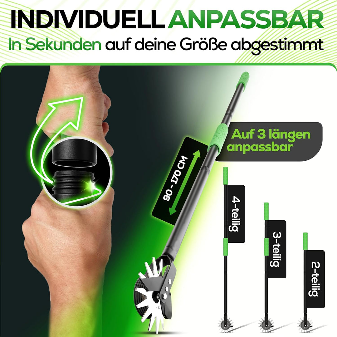 Profi Rasenkantenschneider mit höhenverstellbaren ergonomischen Stiel | Kantenschneider für perfekte
