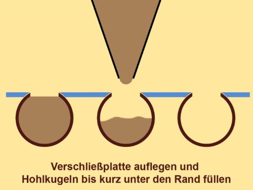 Verschliessplatte für Hohlkugeln 19mm