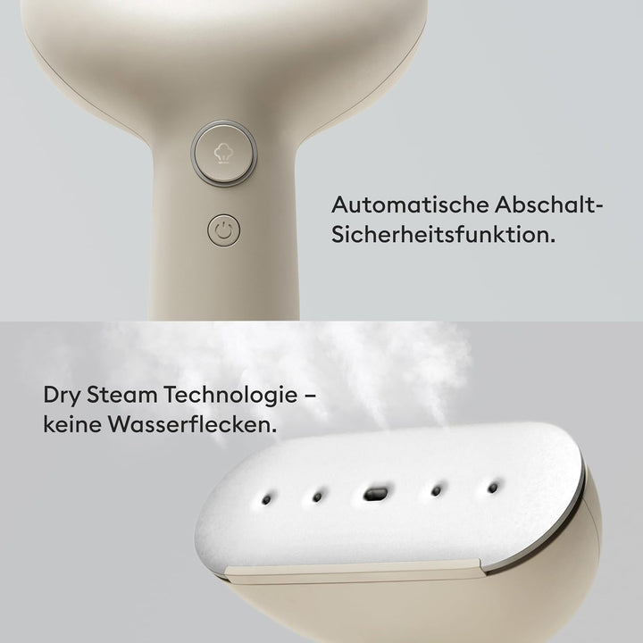 Steamery Dampfglätter Cirrus 3, 1200W, EU-Stecker, Dampfleistung 20g/min, Beheizte Bügelplatte, Schn