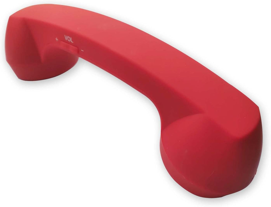 kabellose Retro-Telefonhörer Kopfhörer Bluetooth für EIN Handy mit bequemem Anruf,rot, Rot