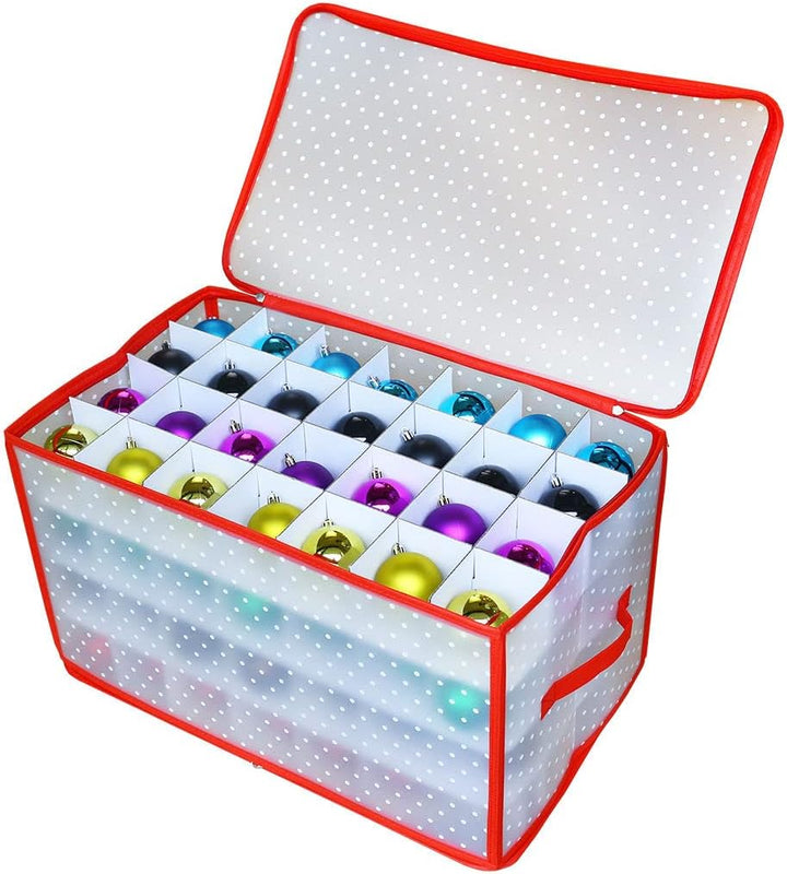 Spetebo XL Aufbewahrungsbox für Christbaumkugeln - für 112 Kugeln - Sortierbox Kiste für Weihnachtss