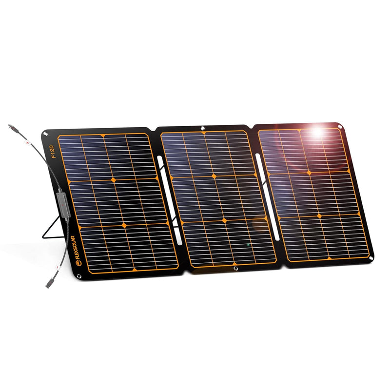 120W Solar Panel，Faltbar Solarmodul für Tragbare Solargeneratoren,IP68 Solarpanel für Outdoor Garten