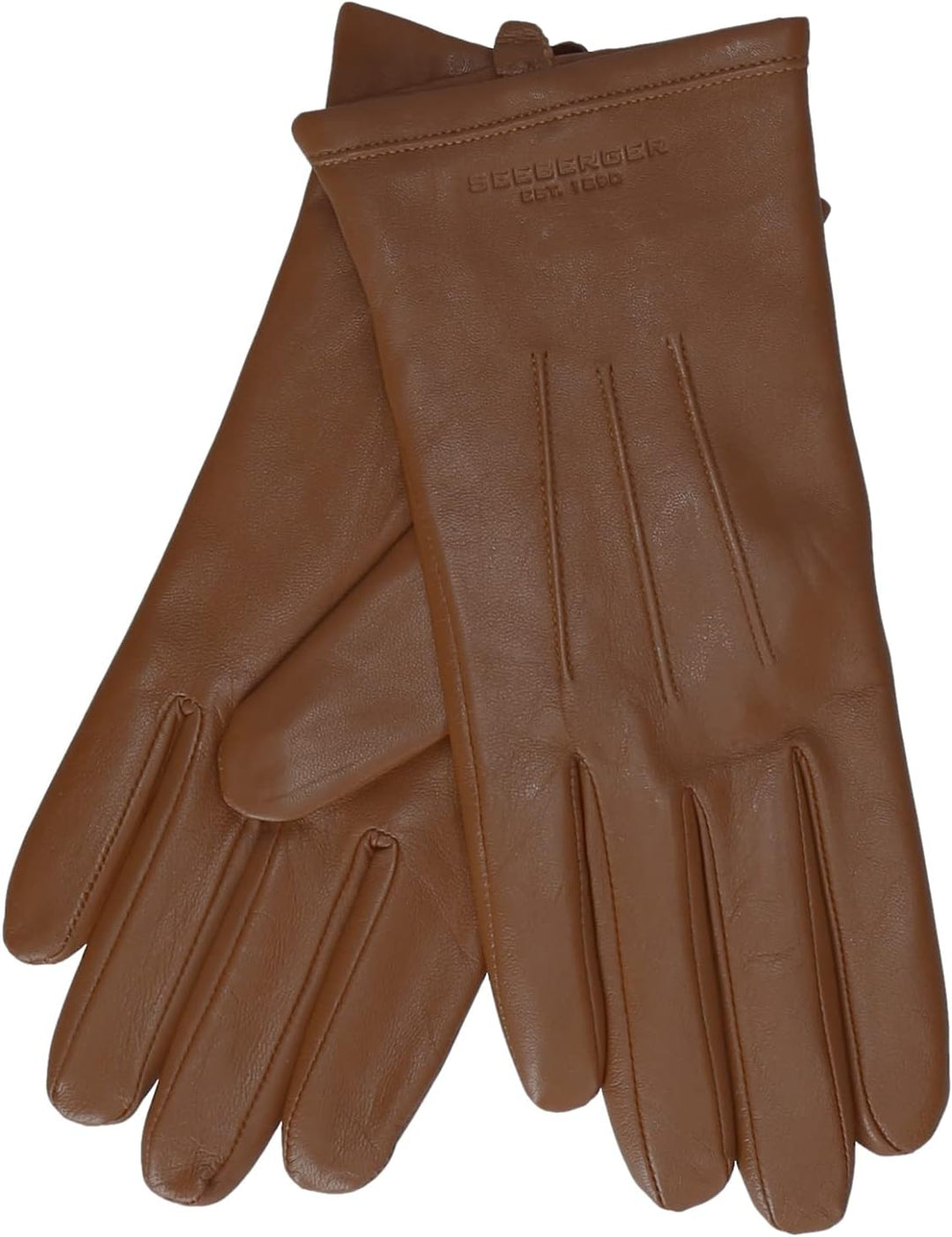 Seeberger Spencer Lederhandschuhe Handschuhe Damenhandschuhe Fingerhandschuhe (7 HS - cognac)