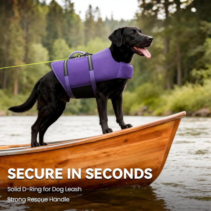 VIVAGLORY Rip Stop Schwimmweste Hund, Hundeschwimmweste, Schwimmhilfe & Auftrieb, Rettungsweste Hund