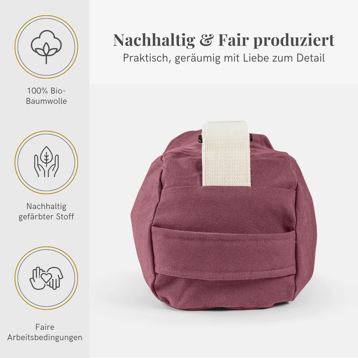 Lotuscrafts® Yogatasche PUNE aus Bio-Baumwolle, Fair & Ökologisch hergestellt, Ideale Yogatasche für