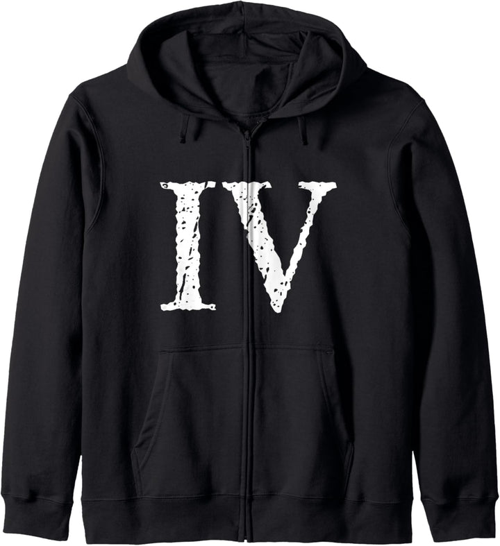 Römische Ziffer 4 IV Shirt Kapuzenjacke