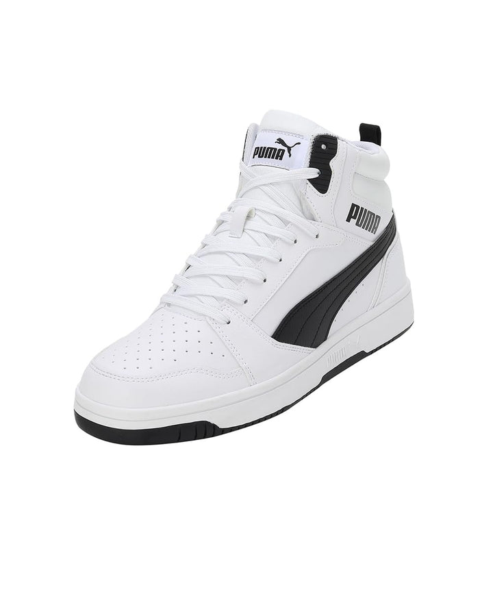 Puma Unisex Rebound V6Sneaker 43 EU Puma White Puma Black, 43 EU Puma White Puma Black