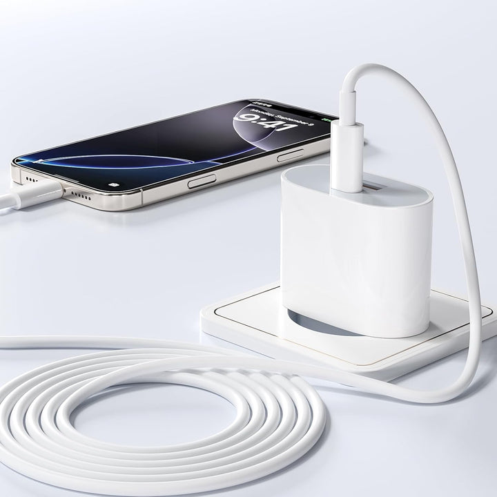 Schnellladegerät 25W USB C Ladeadapter 20W Typ-C Ladeadapter netzteil 15W USB Typ-A Ladegerät（Weiss