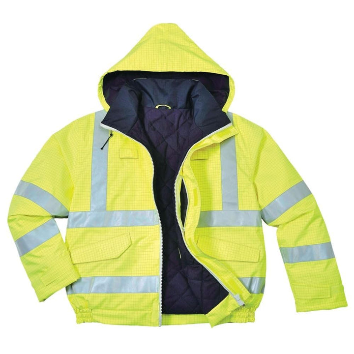 Bizflame Hi-Vis Bomber Jacket, colorYellow talla Medium M Gelb, M Gelb
