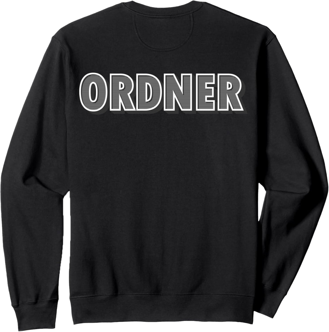 ORDNER SECURITY Vorne & Hinten Sicherheitsdienst Wachdienst Sweatshirt