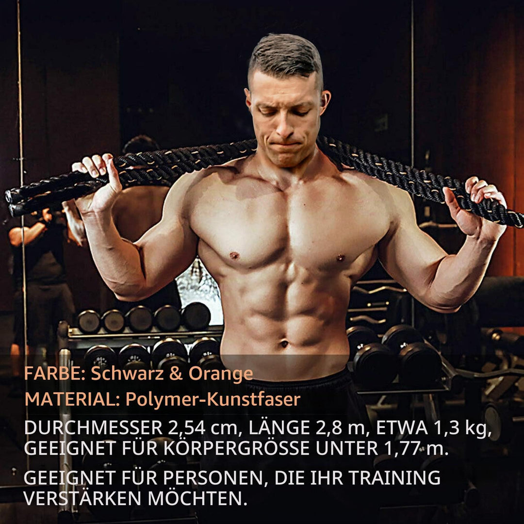 Schweres Springseil für Fitness, 0,9 kg/1,4 kg/2,3 kg, gewichtetes Springseil, Erwachsene, Männer/Fr