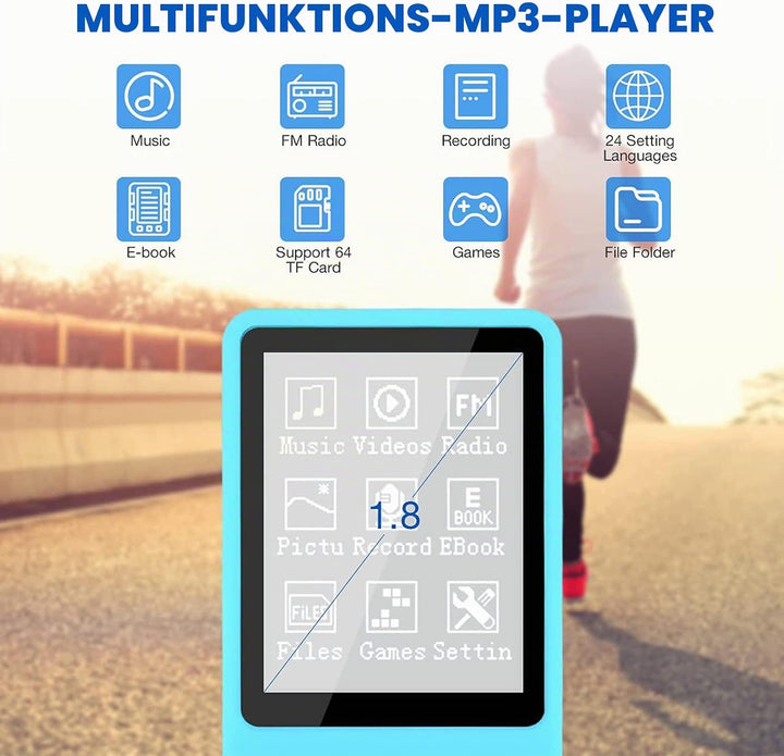 MP3/MP4 Digitaler Musik-Player, Lychee Upgrade 8 GB Tragbarer HiFi Verlustfreier Sound Musik-Player